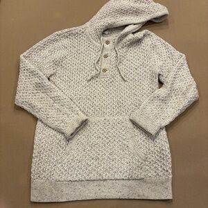 Wellen Men’s Recycled Cotton Headlands Hoodie Sweater Heather Bone Size Medium